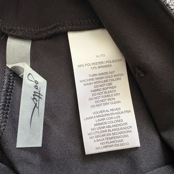 Gottex Gray Metallic Athletic Work Out Gym Leggings with Phone pockets - Picture 3 of 3